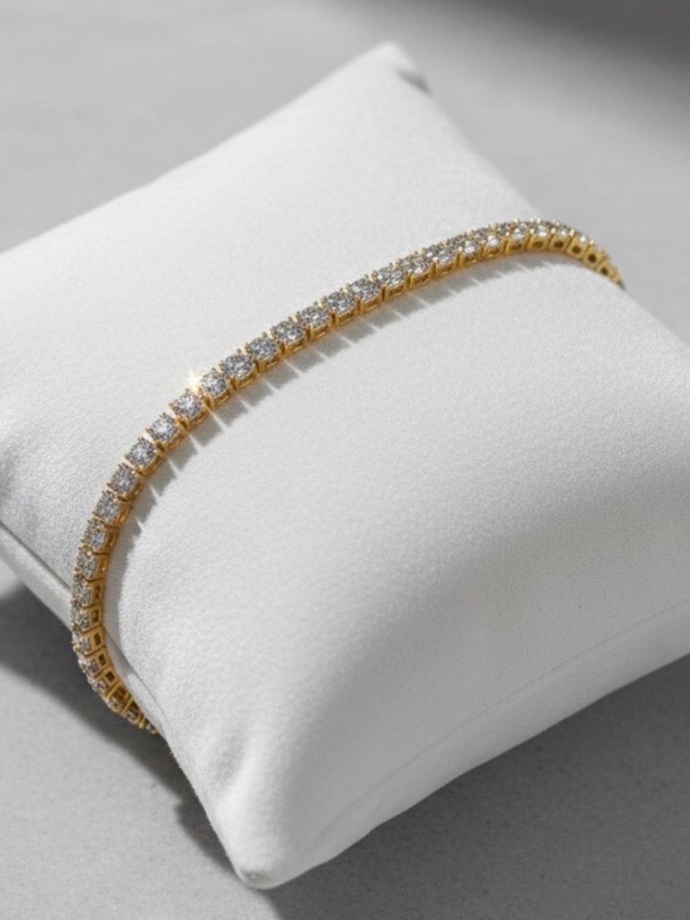 18K Gold Plated, 11.7CTW Moissanite Tennis Bracelet